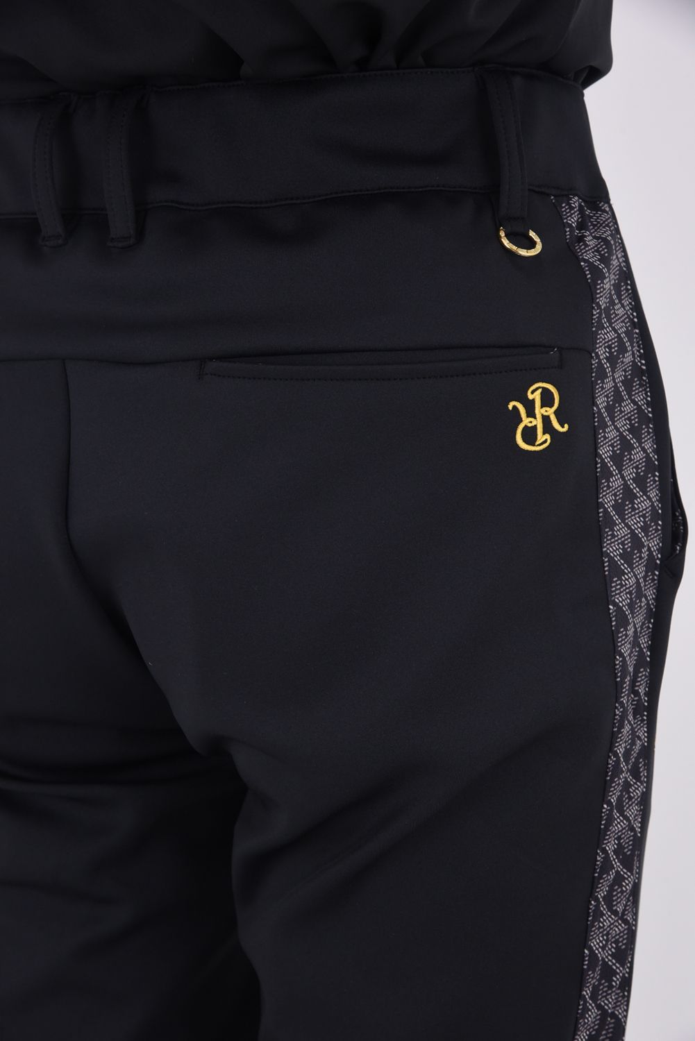 【26SS】 GM SIDE LINE RIB PANTS / モノトーンシリーズ サイドライン リブパンツ (ブラック)*