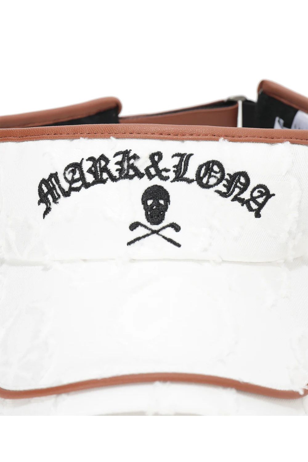 【2026SS 木村拓哉さん着用 VOL.6】 IMPERIAL CUT JACQUARD VISOR / 3Dモノグラム生地 レザーパイピング サンバイザー (ホワイト)