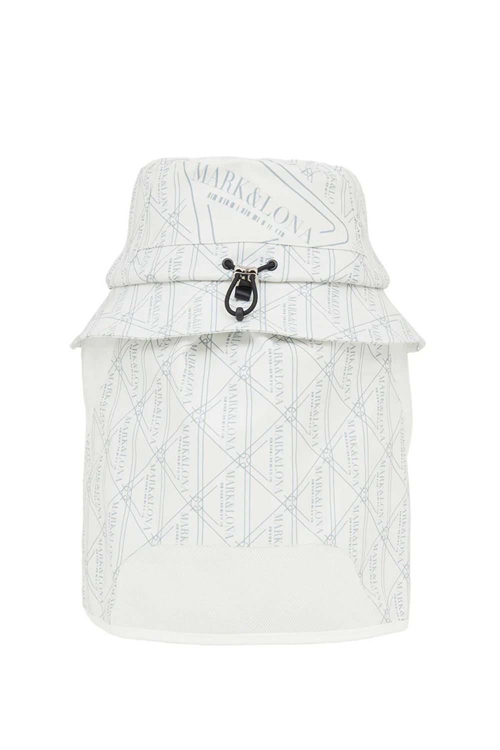 【26SS】【CODE COLLECTION】 TGHT / ジオメトリックパターン サンシールド付き バケットハット (ホワイト)