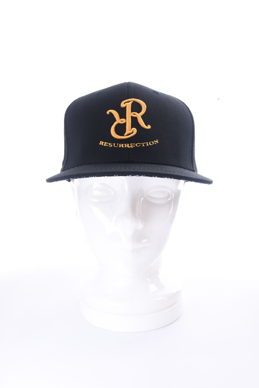 Resurrection - RR LOGO MESH CAP / RRロゴ刺繍 フラット メッシュ