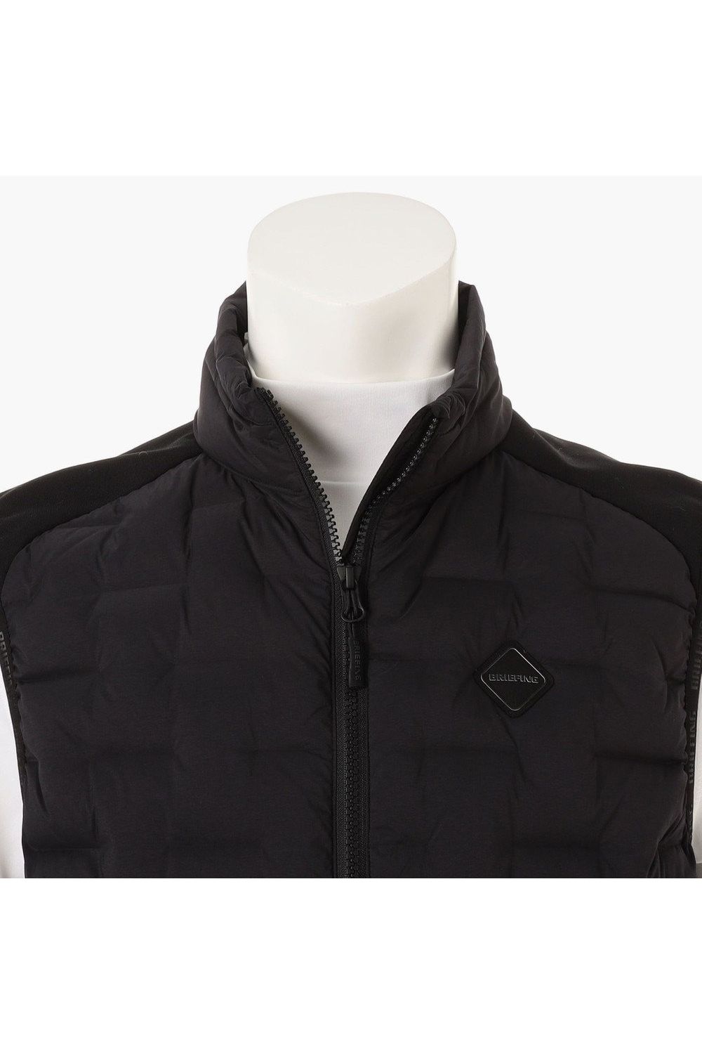 【25AW】 MEN'S HYBRID DOWN VEST / ストレッチタフタ ダイヤモンドロゴ ハイブリッドダウンベスト (ブラック)