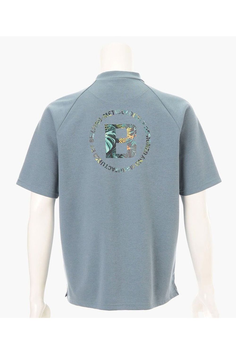 【26SS】 CR MS BOTANICAL LOGO HIGHNECK RF / ボタニカルロゴ モックネックTシャツ (ブルーグレー)