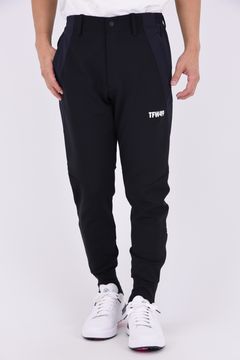 【26AW】 STRETCH HYBRID PANTS / ストレッチナイロン&ダンボールニット ロングパンツ (ブラック/ブラック)