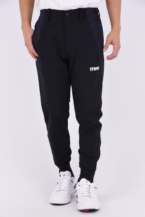 【26AW】 STRETCH HYBRID PANTS / ストレッチナイロン&ダンボールニット ロングパンツ (ブラック/ブラック)
