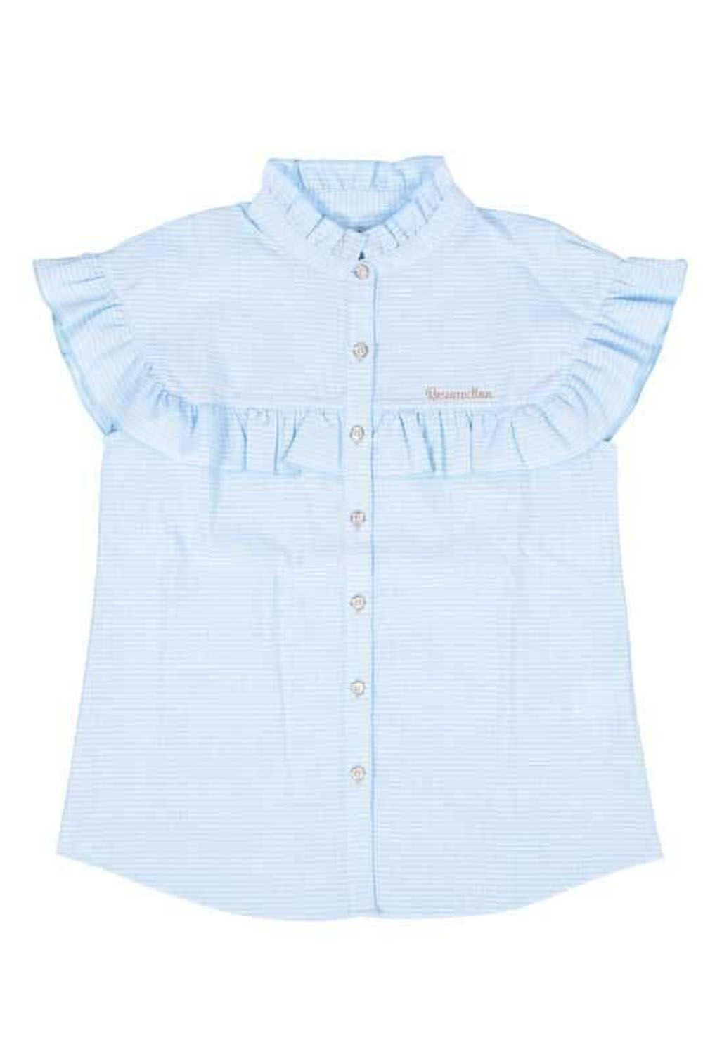 【25SS】【レディース】 WOMENS DOT AIR FRILLED BLOUSE / ドットエアー フリルブラウス (サックス)*