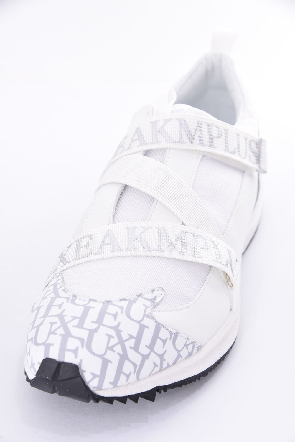 LUXE VIBRAM GOLF SHOES / ロゴテープ 総柄 ビブラムソール ゴルフシューズ ホワイト