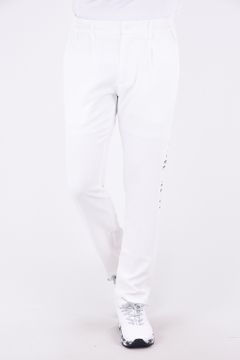 【春夏仕様】BASIC LOGO PANTS / ベーシックロゴ ストレッチ ロングパンツ (ホワイト)