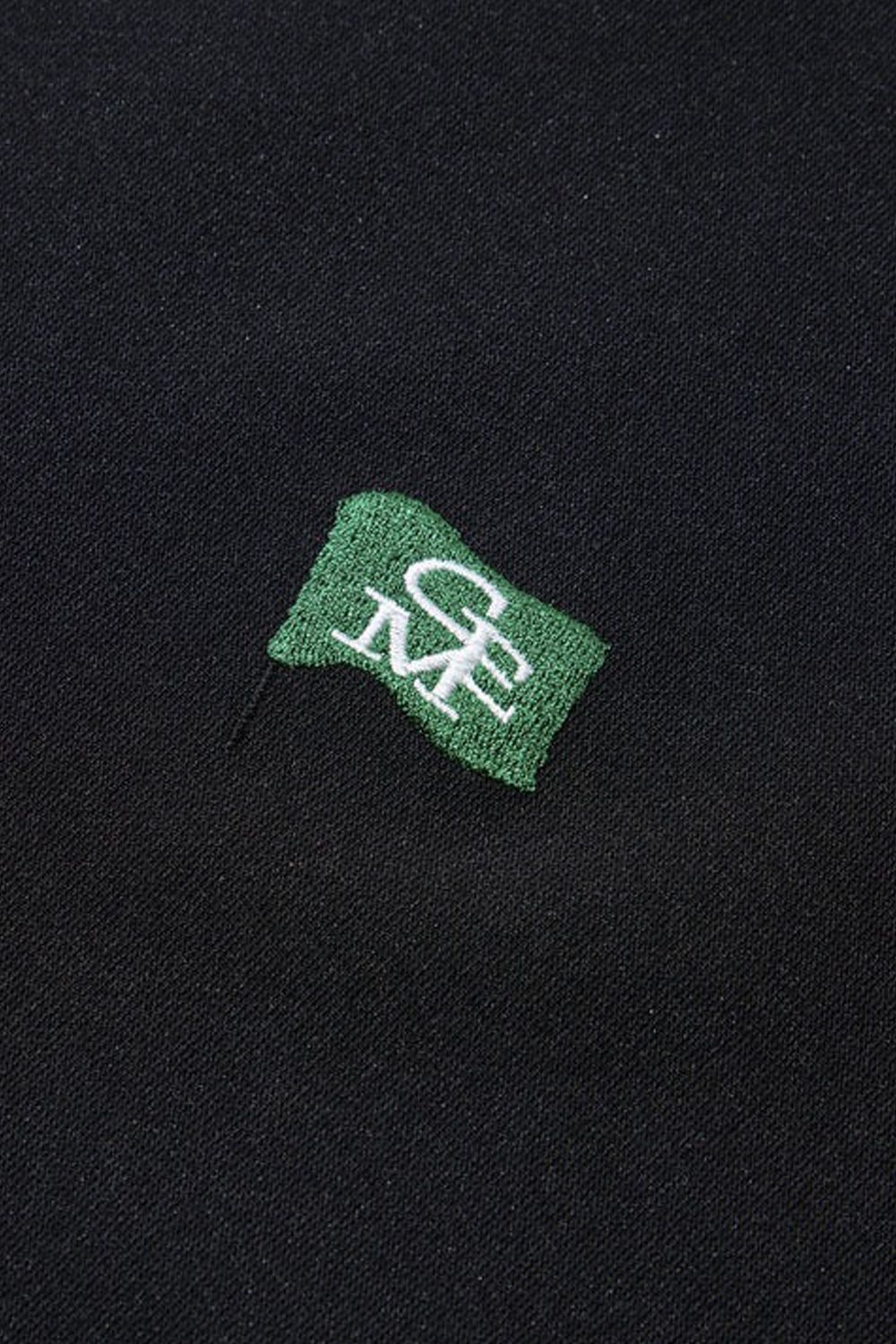 【26AW】 STRETCH KANOKO LONG SLEEVE POLO / ハイゲージカノコ素材 バックプリント 長袖ポロシャツ (ブラック)