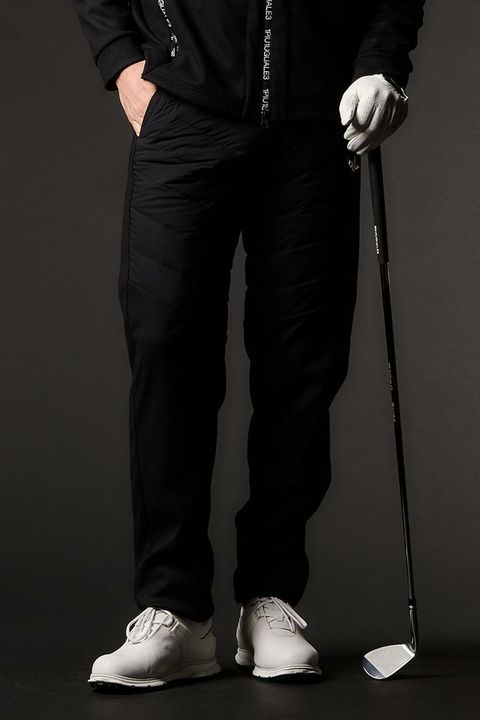【2025AW】 113 GOLF DOWN PANTS / ブランドロゴ ダウンパンツ (ブラック)