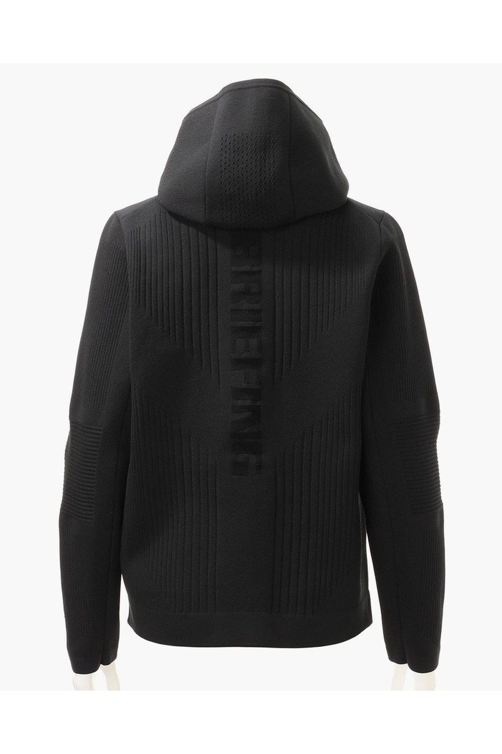 【26AW】【レディース】 WOMEN’S DOUBLE JQ KNIT PARKA / バックロゴ ジップアップ ニットパーカー (ブラック)