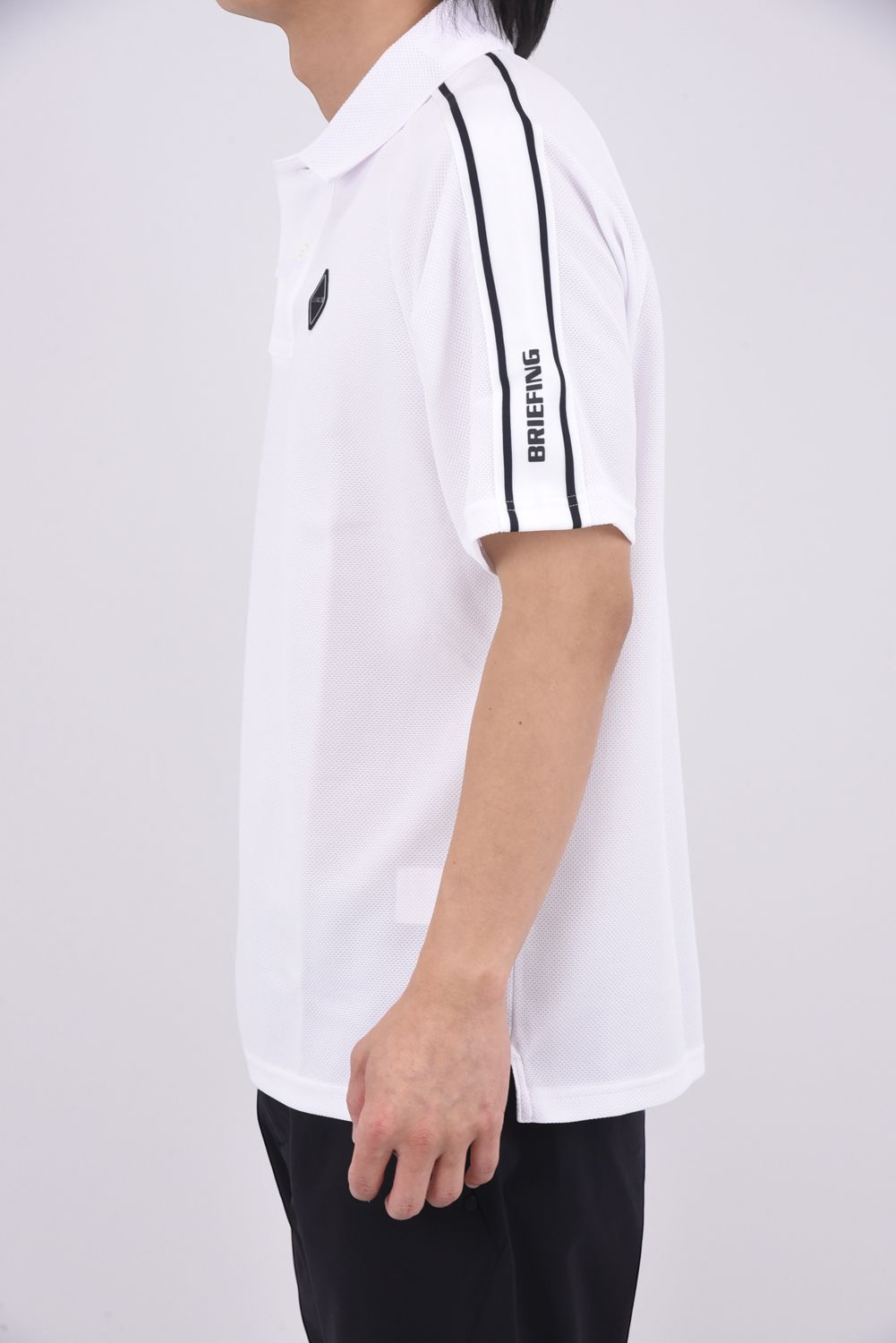 【26SS】 MEN'S LINE POLO RF / カノコ生地 ラインロゴテープ リラックスフィット ポロシャツ (ホワイト)