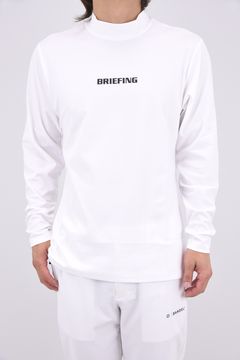 【26AW】 MEN’S TOUR LS HIGHNECK / ベーシック ブランドロゴ 長袖モックネックTシャツ (ホワイト)