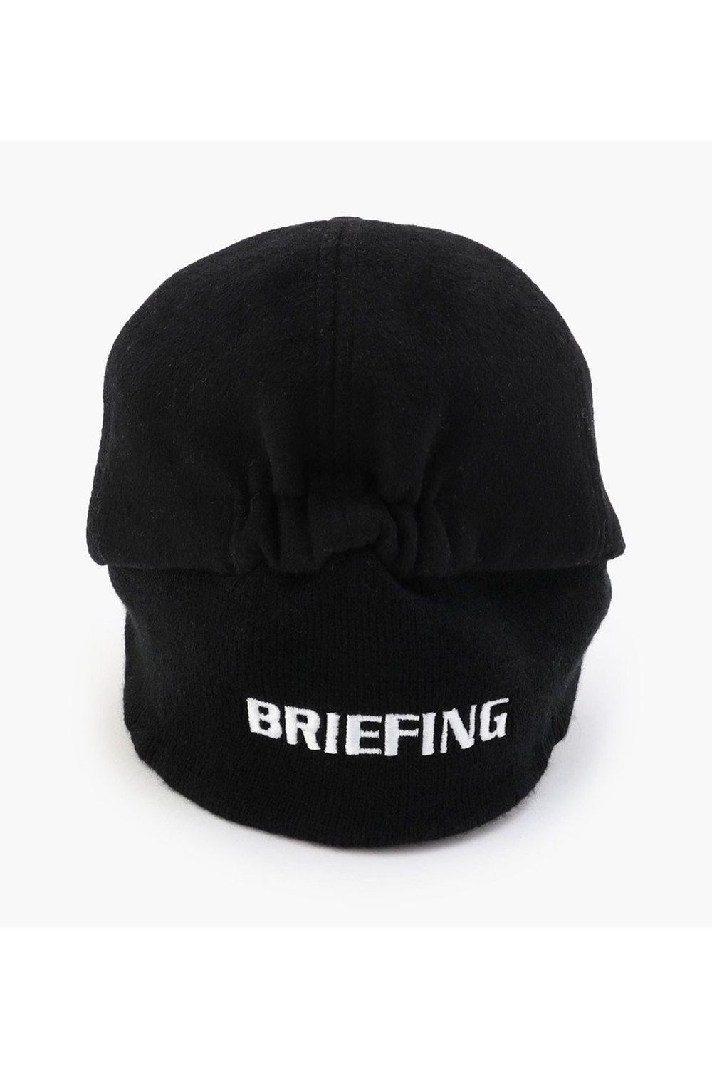 MEN'S WOOL WARM CAP / ウール混 ブランドロゴ ウォームキャップ (ブラック)