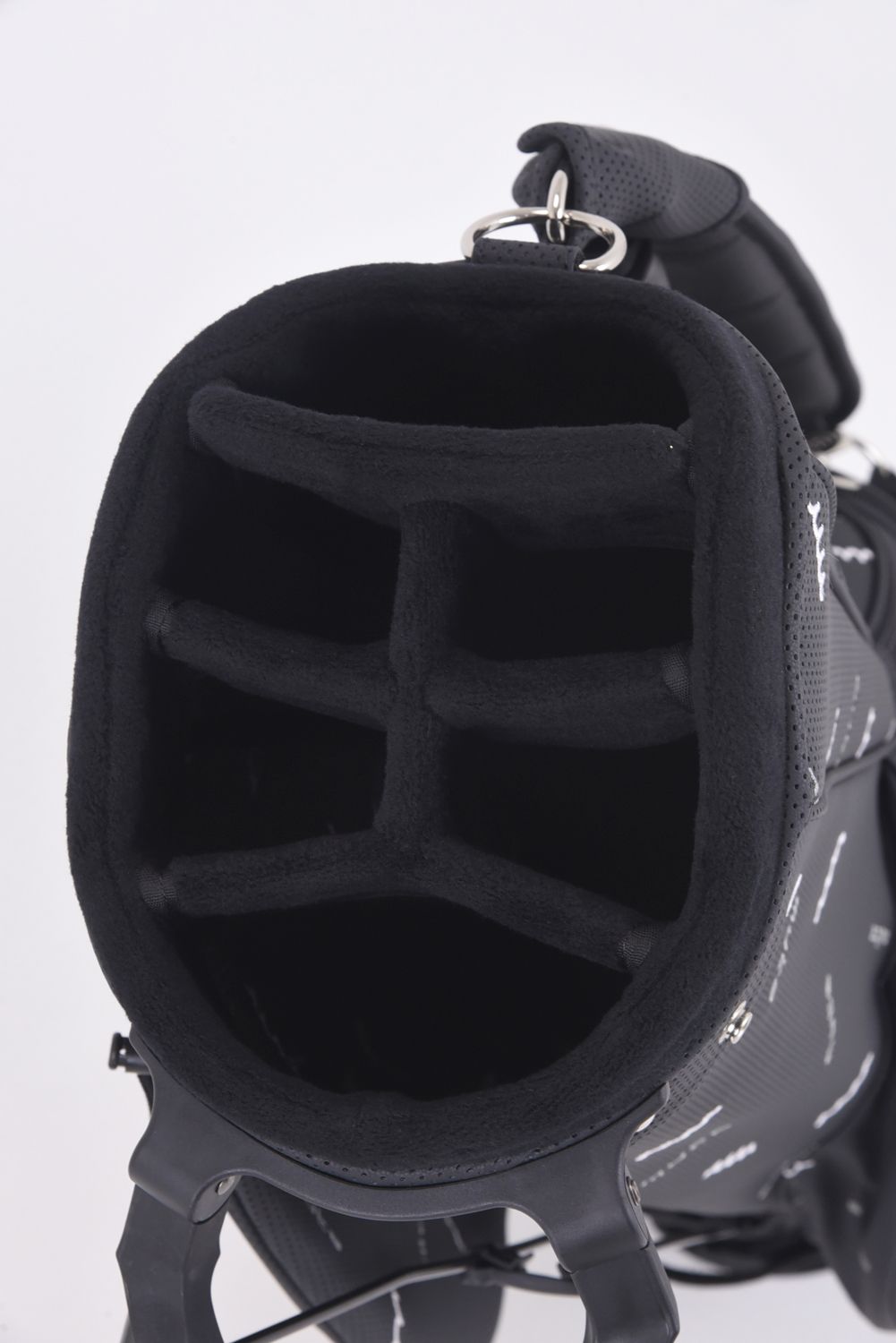 【銀行振込・代金引換不可】【返品・交換不可】 CADDY BAG / パンチング 総柄刺繍 キャディバッグ (ブラック)