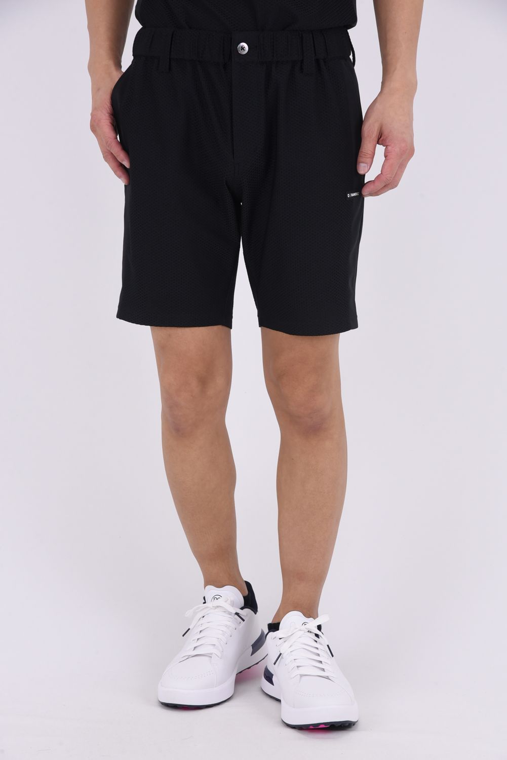【26SS】 DRY WAFFLE SWITCH HALF PANTS / ドライワッフル サイド切り替え ショートパンツ (ブラック)