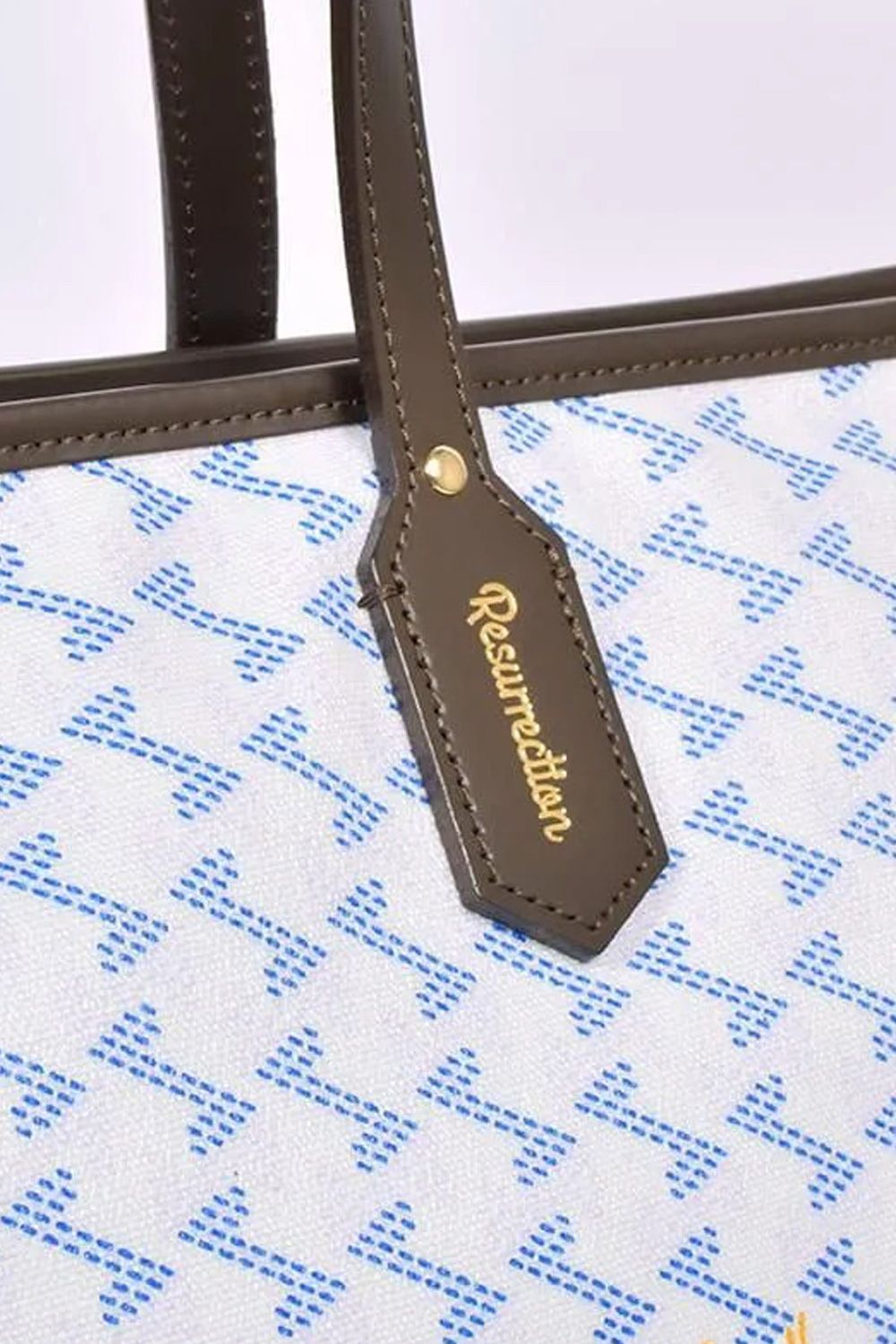 LANIUS WIDE (ラニウス ワイド) / ブランドオリジナルテキスタイル ワイドトートバッグ (アクア)*