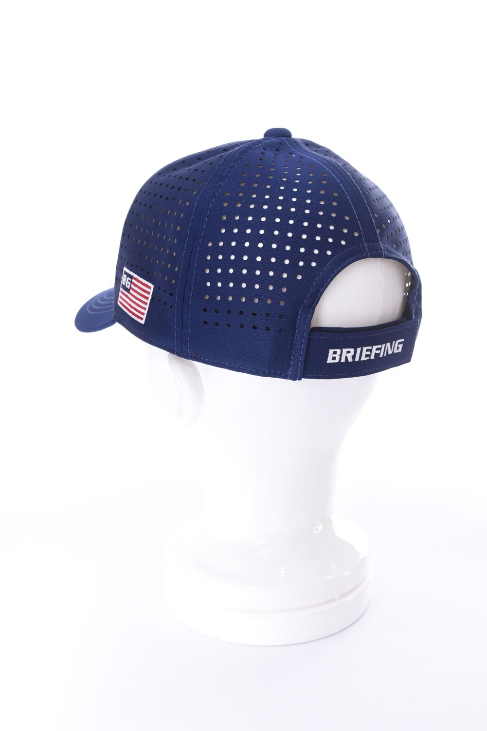 【26SS】 MEN’S PUNCHING MESH INITIAL CAP / イニシャルワッペン パンチングメッシュキャップ (ネイビー)