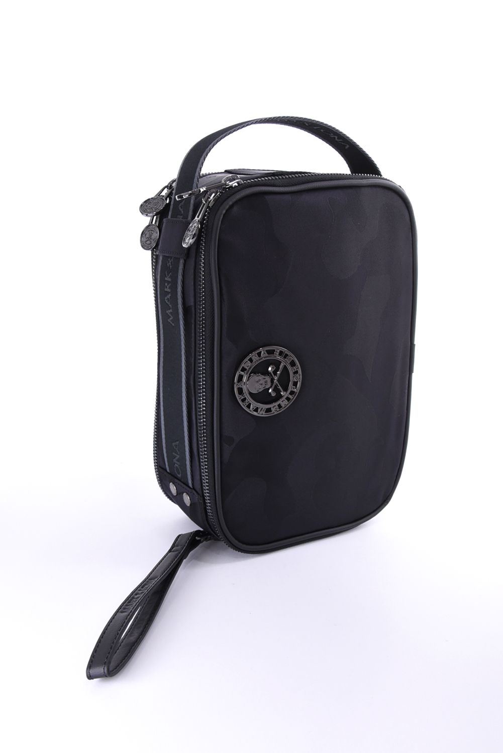 【26AW】 PREMIUM GAUGE 2-WAY BAG / コーデュラナイロン シンセティックレザー スカルカモジャカード 2WAYバッグ (ブラック)