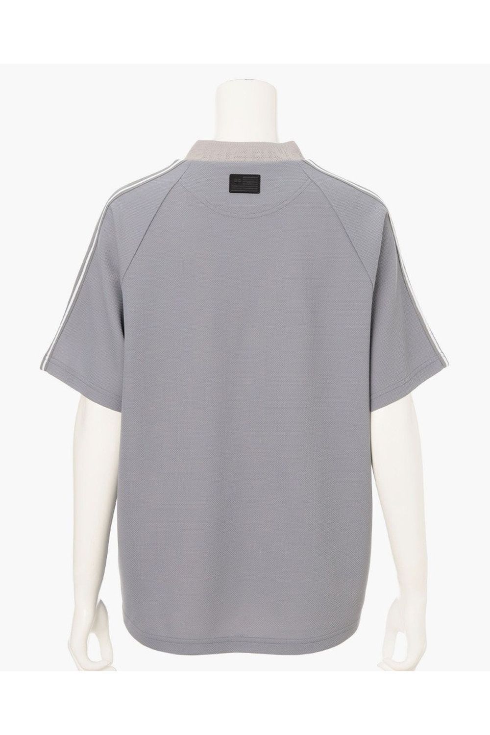 【26SS】【レディース】 WOMEN’S LINE HIGHNECK RF / カノコ生地 ラインロゴテープ リラックスフィット モックネックTシャツ (グレー)