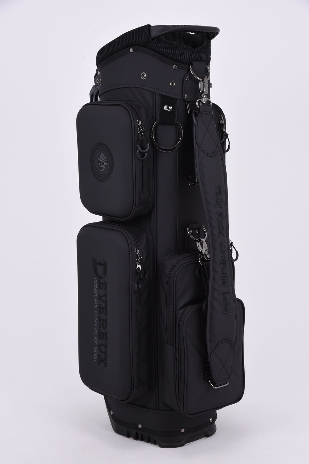 【26AW】 PIONEER TOWN Deep Side Pocket CADDIE BAG / ワントーンカラーロゴアソート スタンドタイプ キャディバッグ (ブラック)