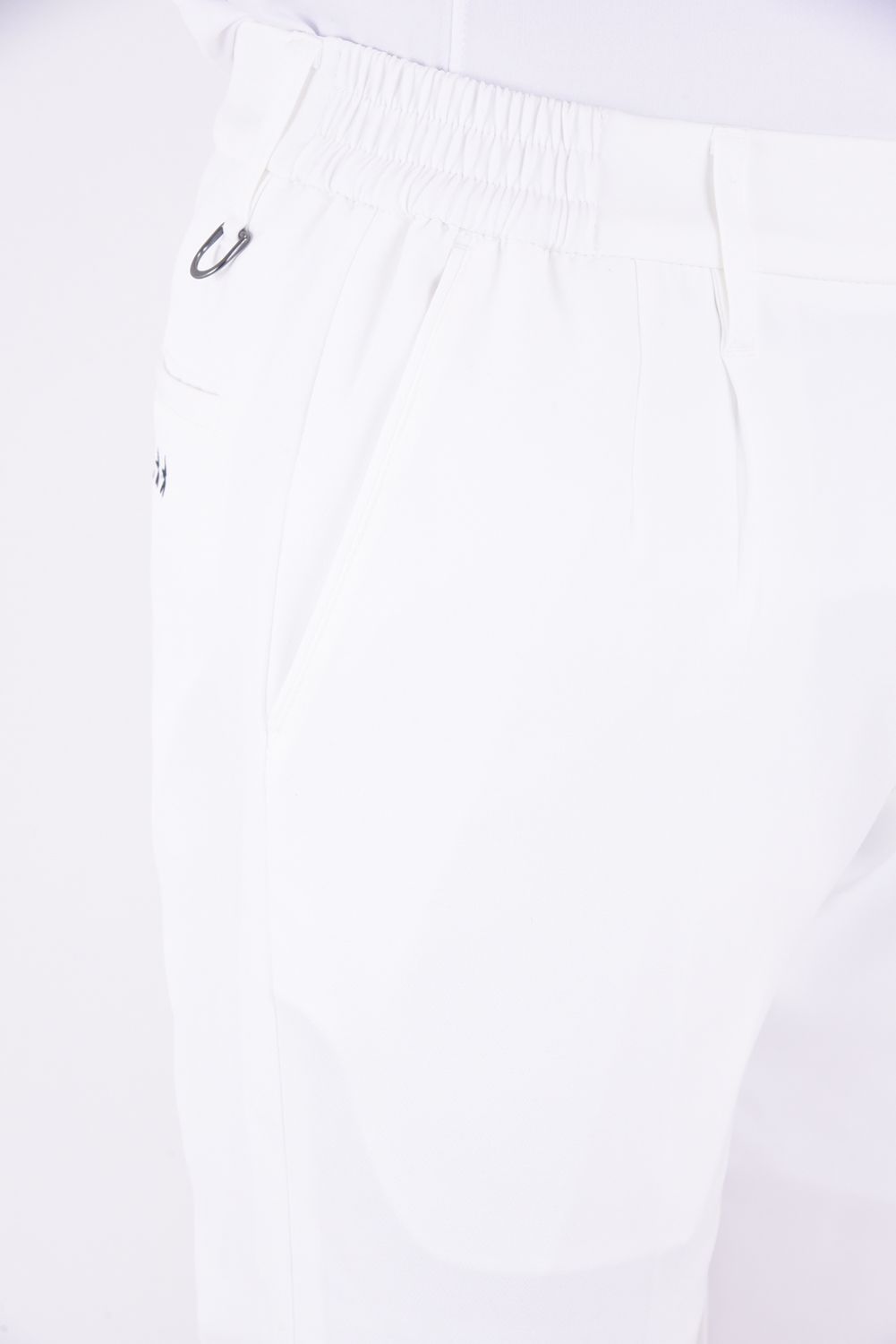 【春夏仕様】BASIC LOGO PANTS / ベーシックロゴ ストレッチ ロングパンツ (ホワイト)