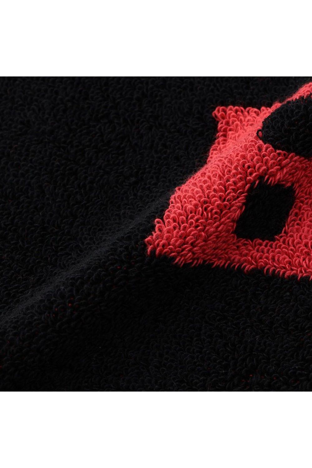 【プレゼント好適品】 LOGO FACE TOWEL BY HIPPOPOTAMUS / ブランドロゴ ループ付き フェイスタオル (ブラック)
