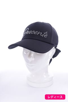 『LUXE COLLECTION』 リボンキャップ(スワロフスキー・クリスタル付き) ブラック レディース