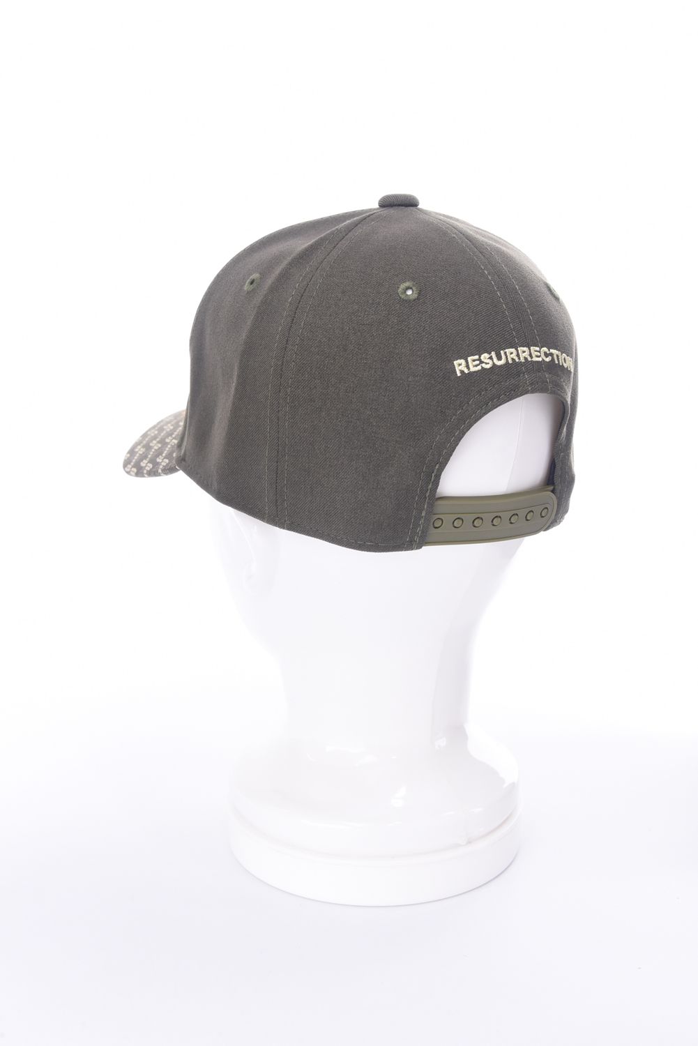 GM BRIM CAP / RRロゴ刺繍 オリジナルテキスタイル ブリムキャップ (カーキ)