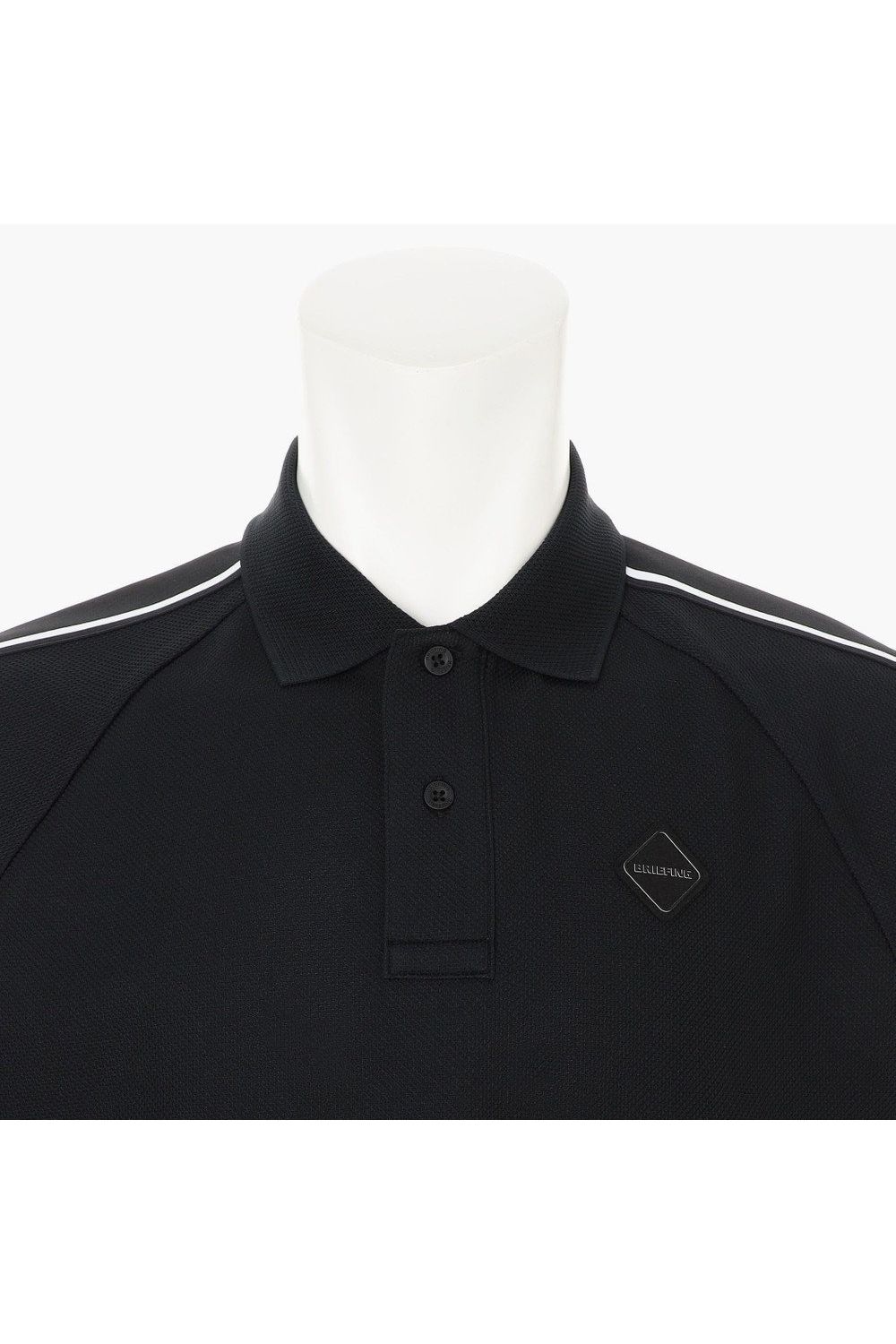 【26SS】 MEN'S LINE POLO RF / カノコ生地 ラインロゴテープ リラックスフィット ポロシャツ (ブラック)