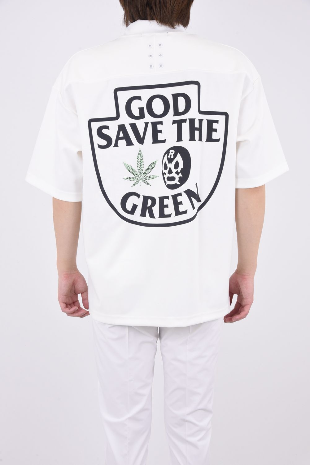 MOCKNECK TEE / プリントロゴ モックネックTシャツ ホワイト