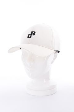 【26AW】 MEN’S SUEDE SMALL BG LOGO CAP / スウェード素材 スモールBGロゴ キャップ (ホワイト)