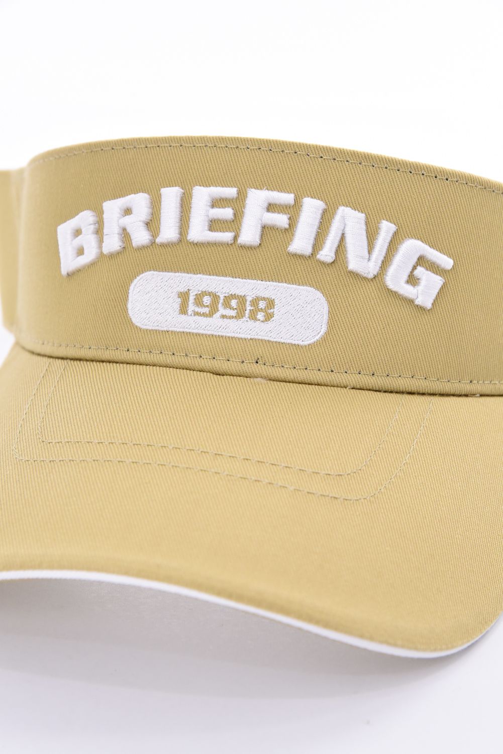 【26AW】 MEN’S COLLEGE LOGO VISOR / カレッジロゴ刺繍 サンバイザー (ベージュ)