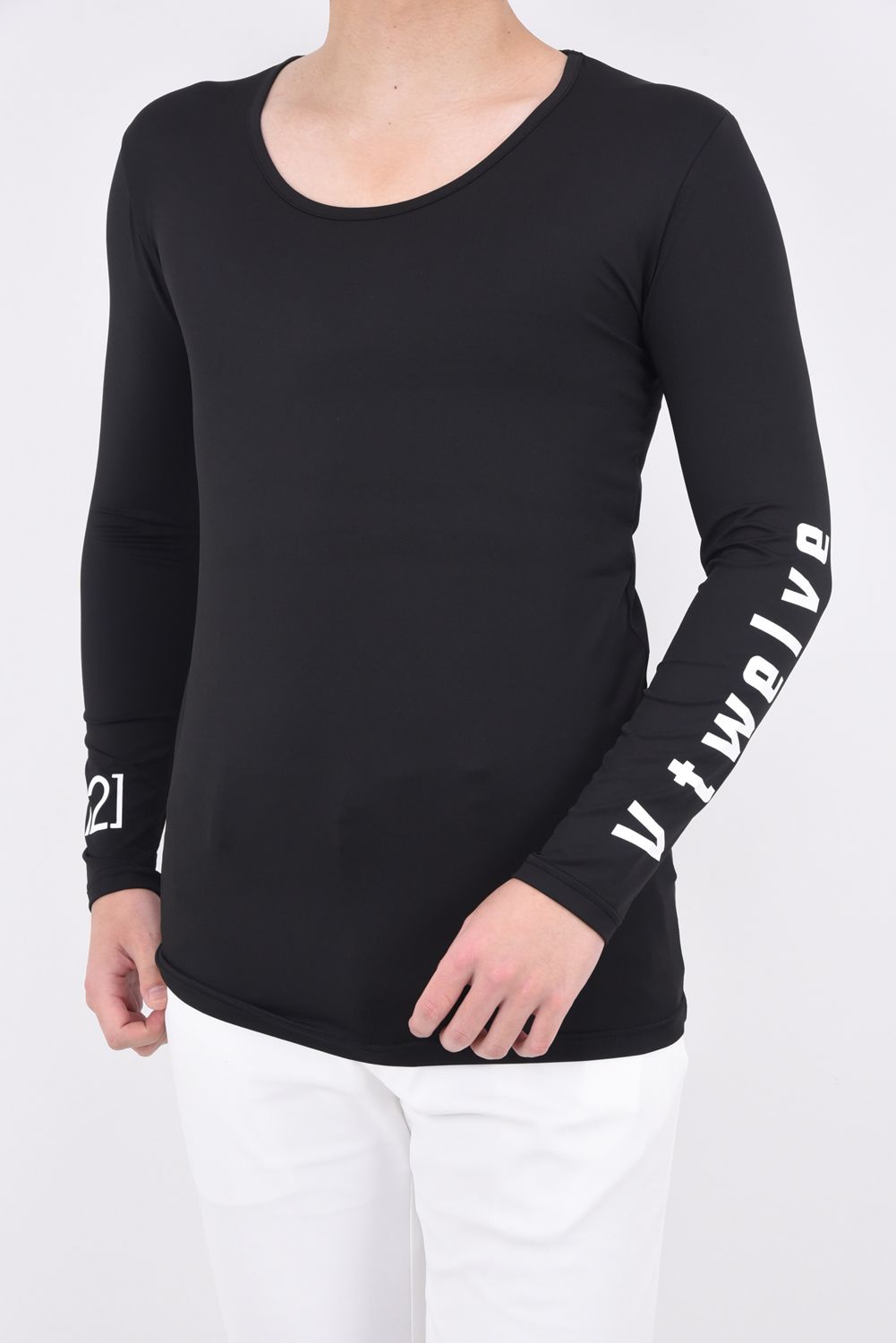 【期間限定ポイント10倍】LOGO U INNER / 接触冷感 Uネック インナー (ブラック)