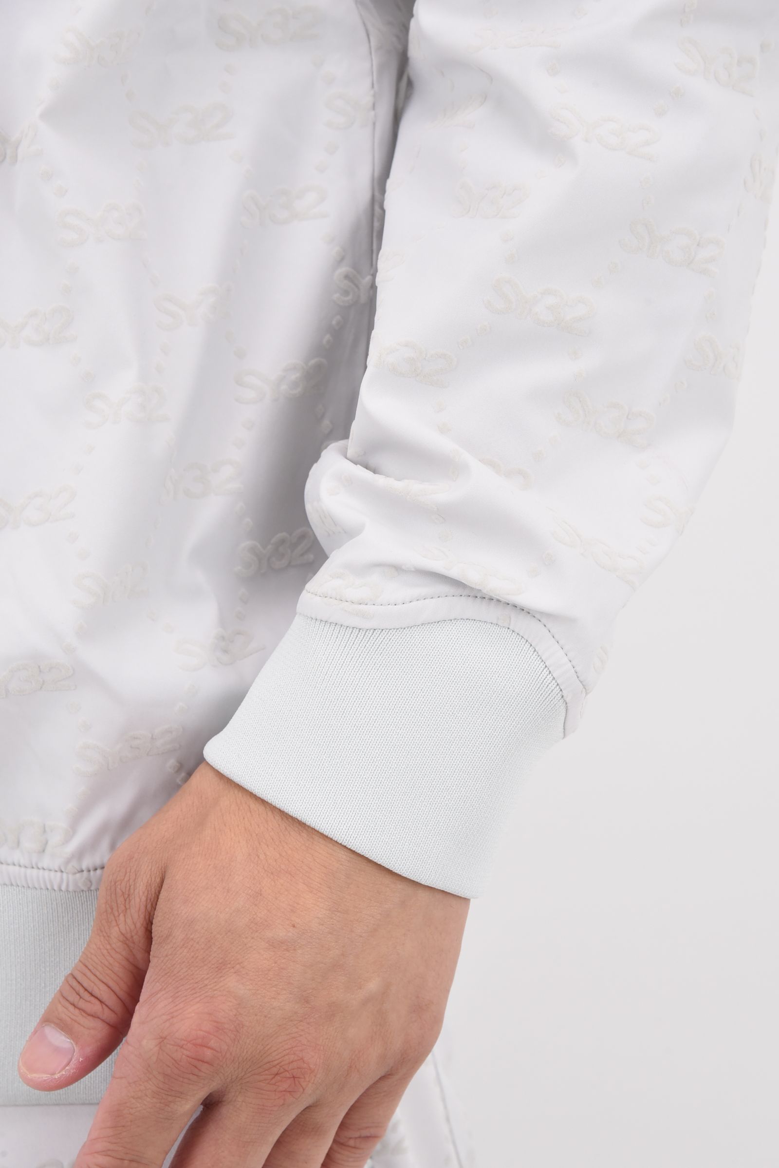 【25AW】 FLOCKY WOVEN PULLOVER / フロッキーウーブン プルオーバー (ライトグレー)