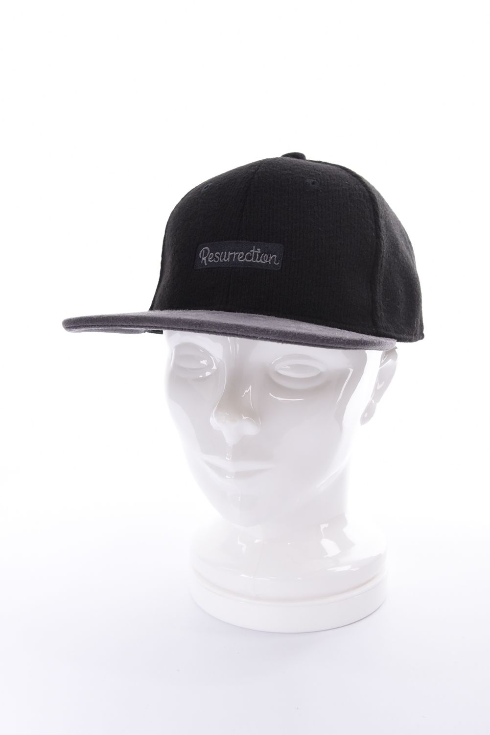 【26AW】 KNIT LIKE 2TONE CAP / ニットライク2トーンキャップ (フラット） (ブラック/グレー)