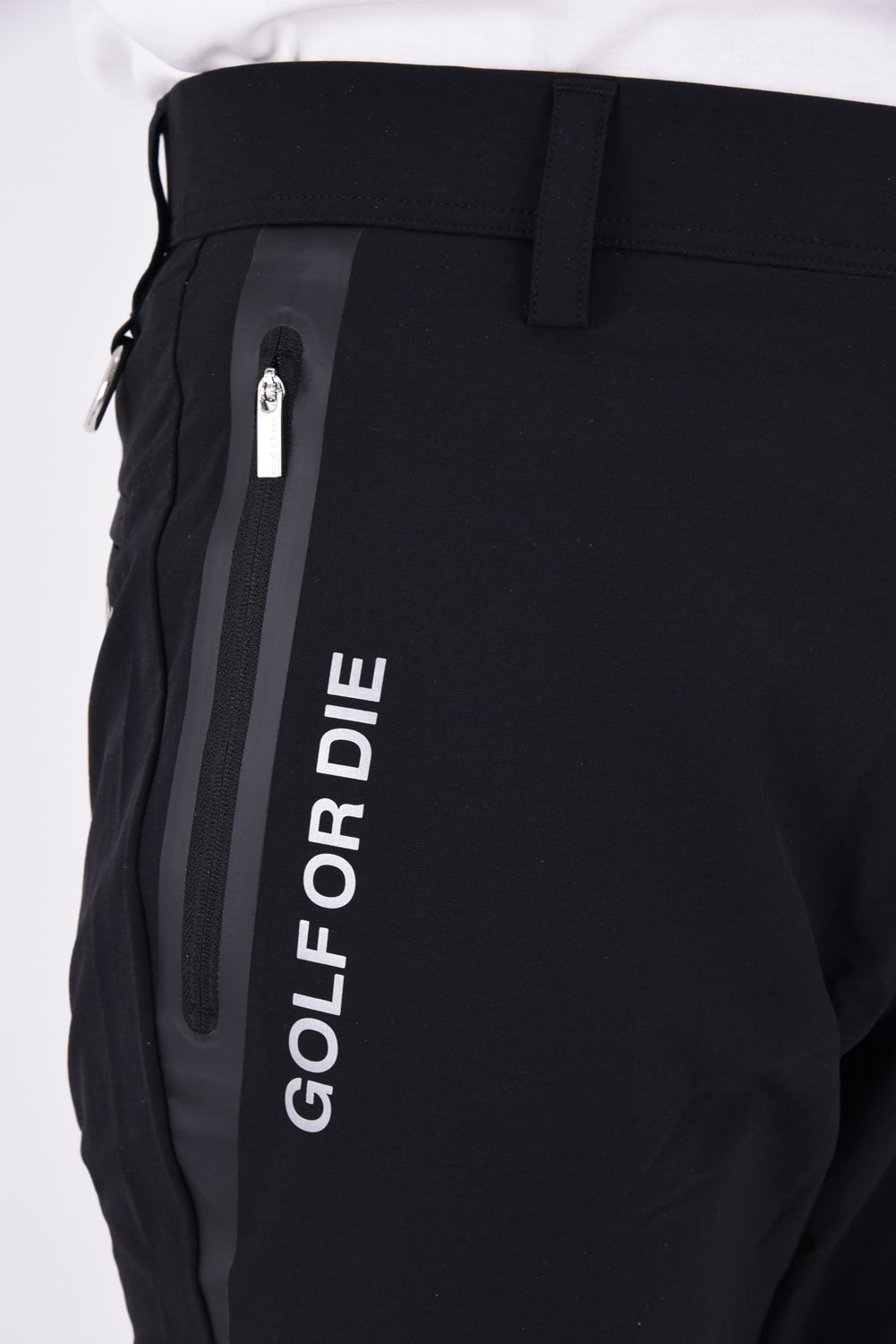 【26AW】 VANGUARD HYPER STRETCH PANTS / ストレッチナイロン シルバーレタープリント ロングパンツ (ブラック)