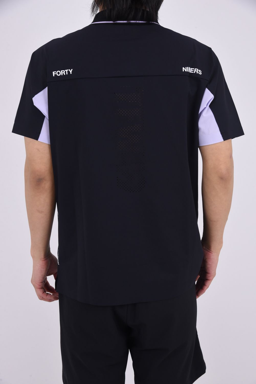 【26SS】 BACK YOKE SLEEVE POLO / パンチングロゴ ポロシャツ (ブラック)