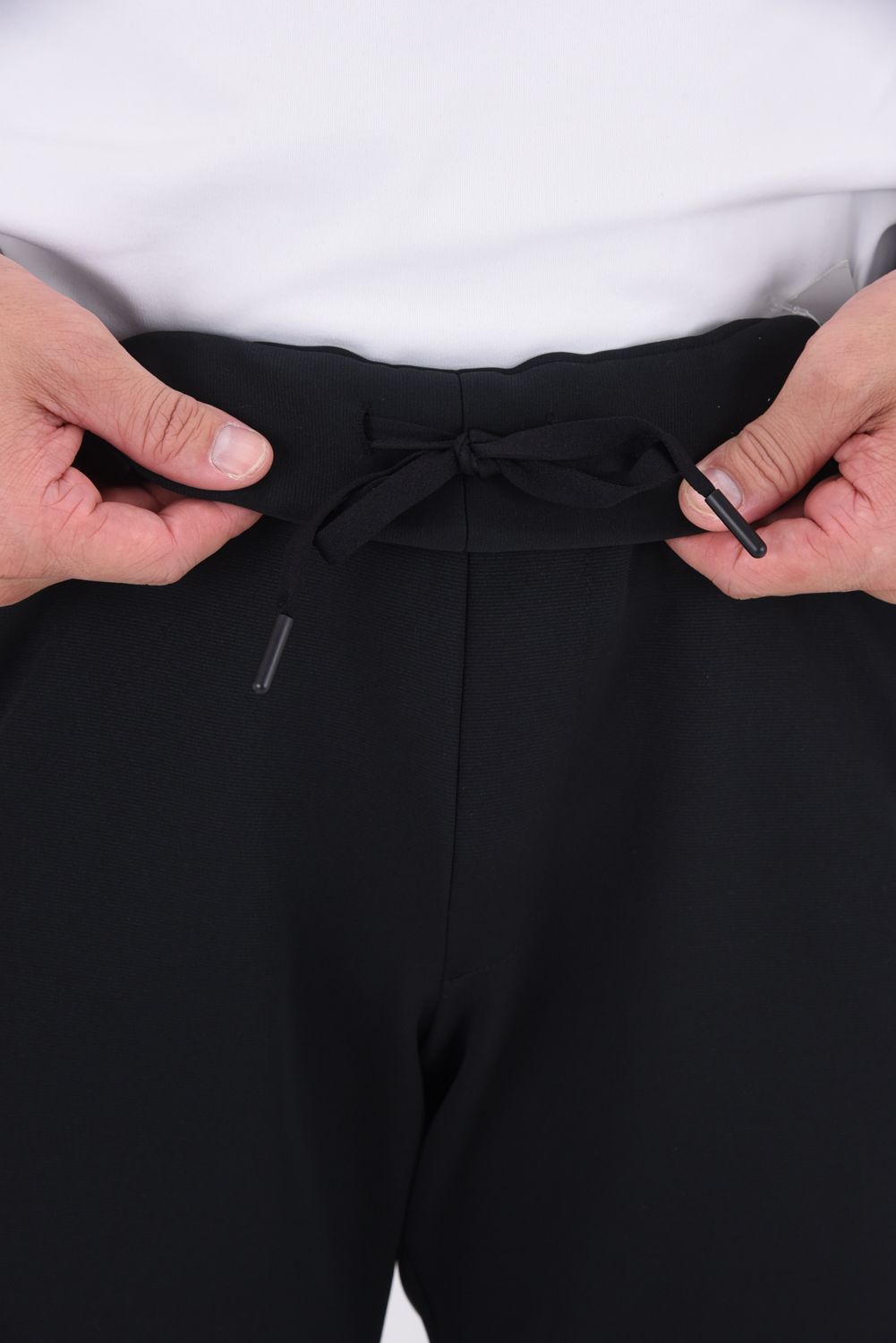 BASIC LONG PANTS MENS / テックスブリッド リブパンツ (ブラック)