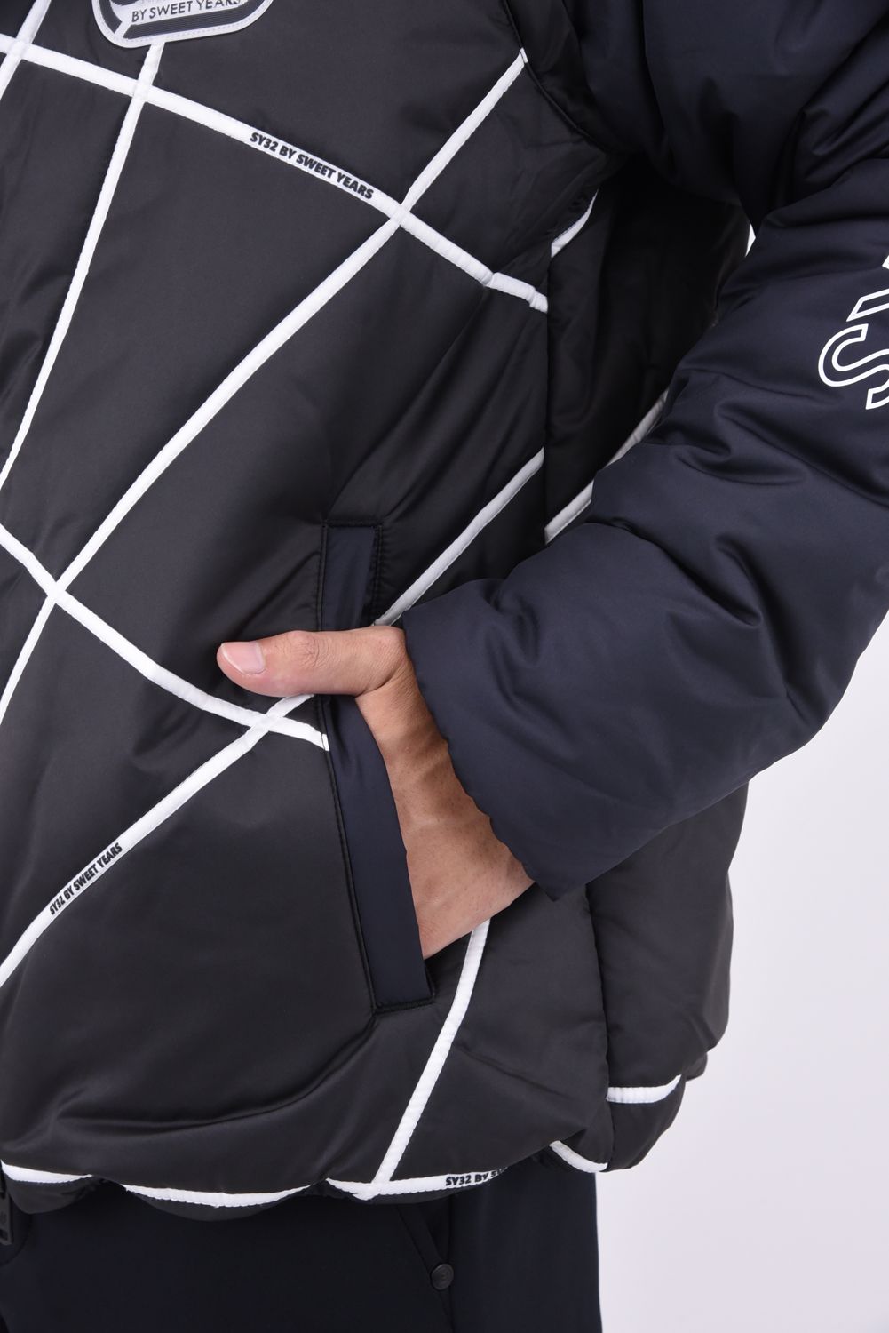 【ABSOLUTE】 DETACHABLE THERMO PIN LINE JK / サーモライト 2ウェイ フルジップブルゾン ブラック*