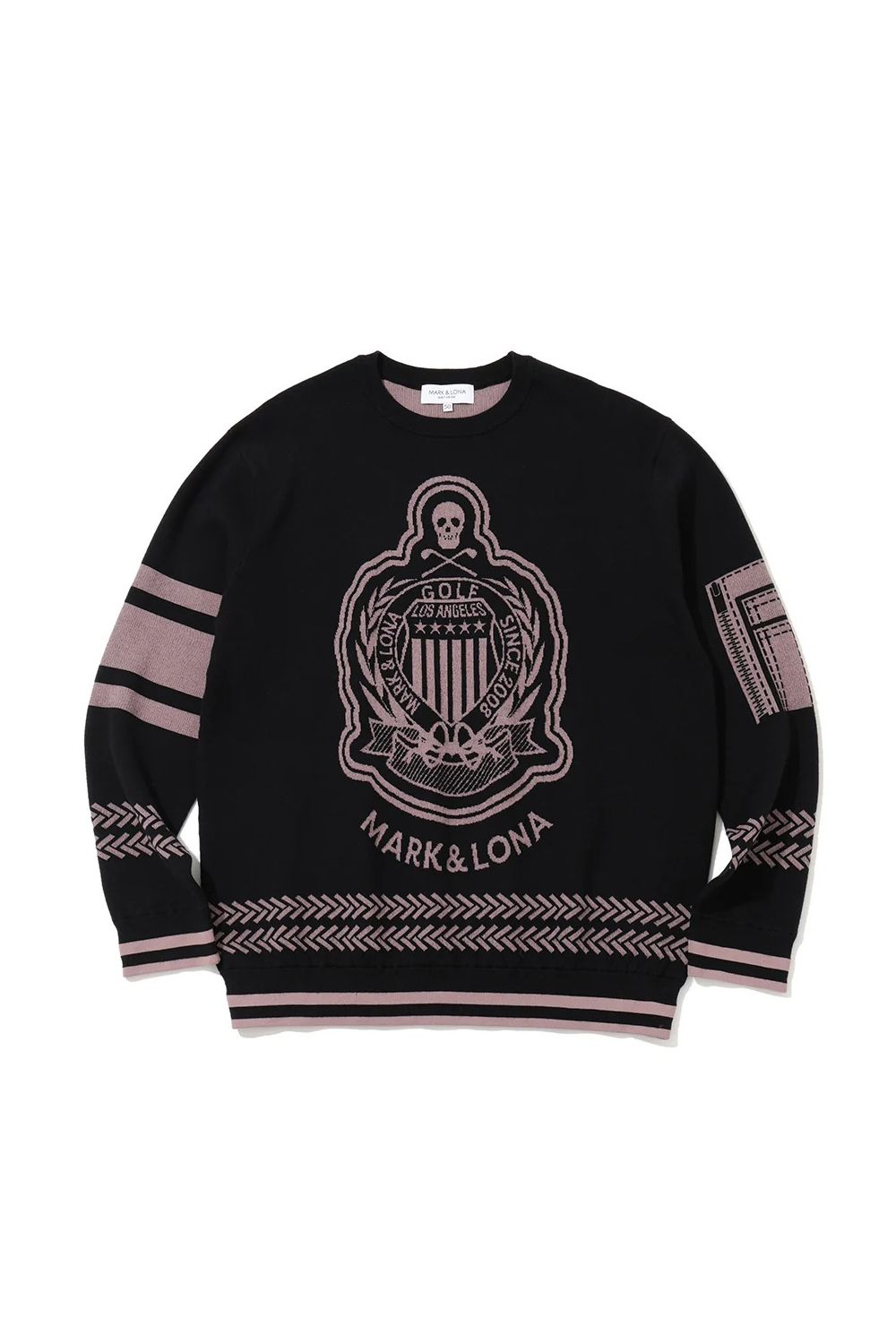 【26AW】 TRIUMPH CASHMERE BLEND KNIT / チャンピオンシップエンブレム カシミヤブレンド ニットプルオーバー (ブラック)