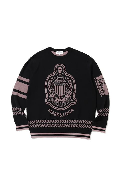 【26AW】 TRIUMPH CASHMERE BLEND KNIT / チャンピオンシップエンブレム カシミヤブレンド ニットプルオーバー (ブラック)