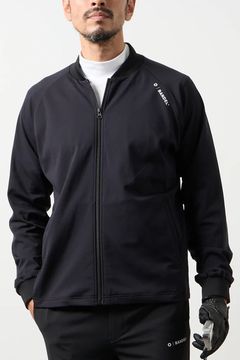 【26SS】 BASEBALL COLLAR BLOUSON / 微起毛素材 ベースボールカラー ジップアップブルゾン (ブラック)