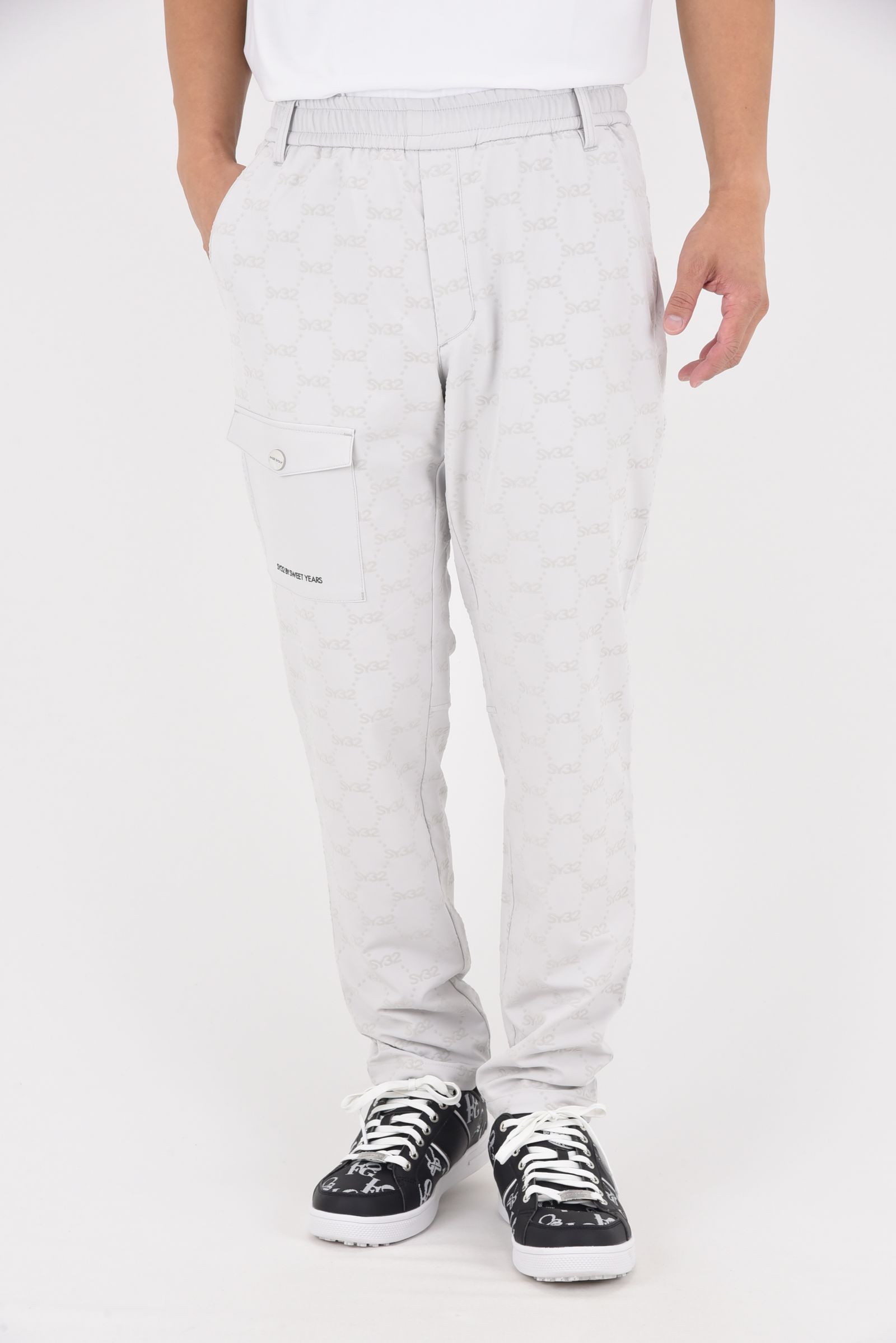 【25AW】 FLOCKY STRETCH LONG PANTS / フロッキーストレッチ ロングパンツ (ライトグレー)