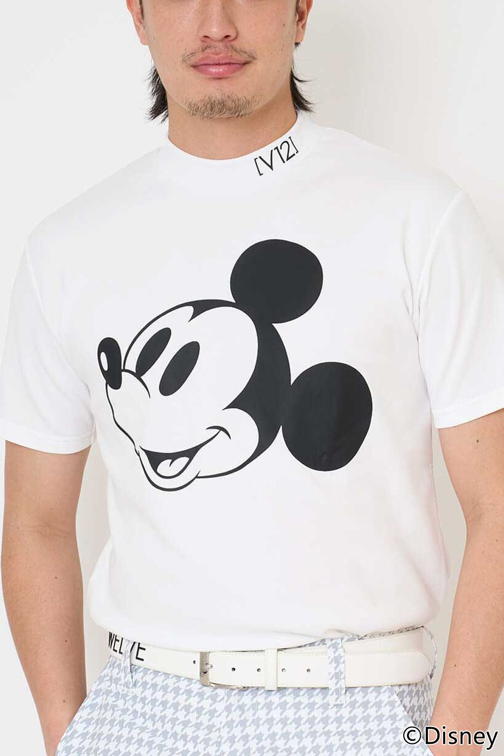 【26SS】 BIG FACE MOCK / ディズニーコレクション モックネックTシャツ (ホワイト)
