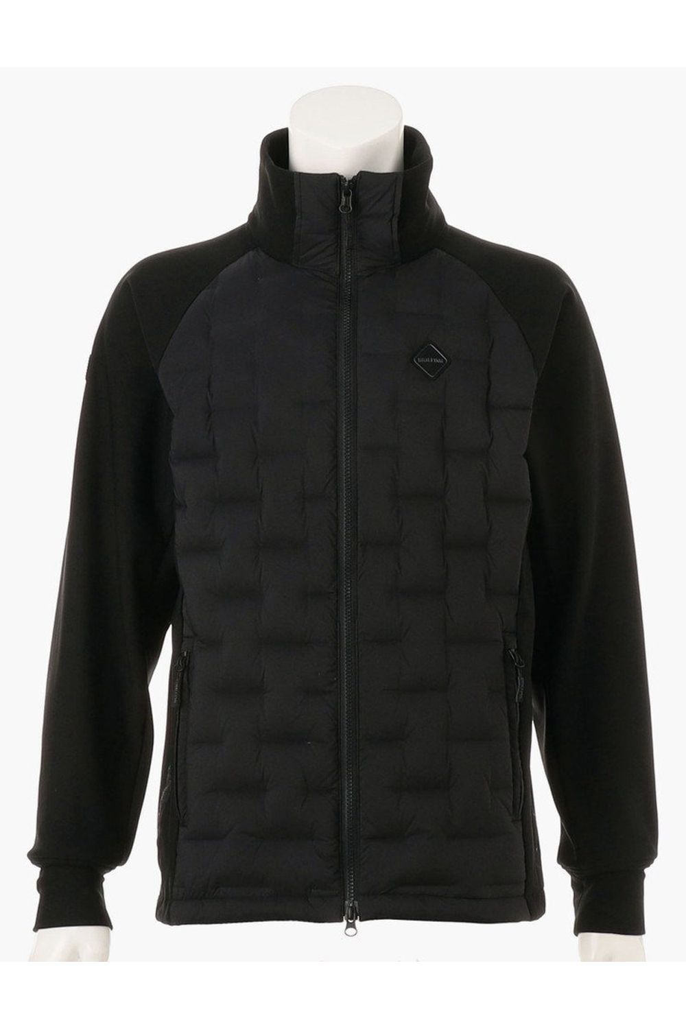 【25AW】 MEN'S HYBRID DOWN PARKA / ストレッチタフタ ダイヤモンドロゴ ハイブリッドダウンジップパーカー (ブラック)