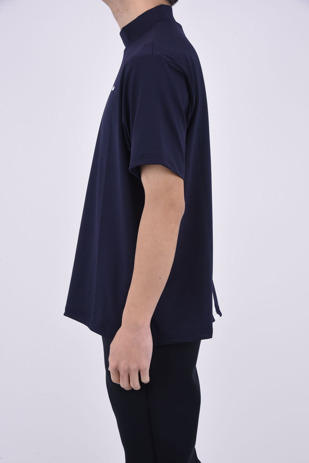 BRIEFING - MENS BACK LOGO LINE HIGH NECK RELAXED FIT / メッシュ 