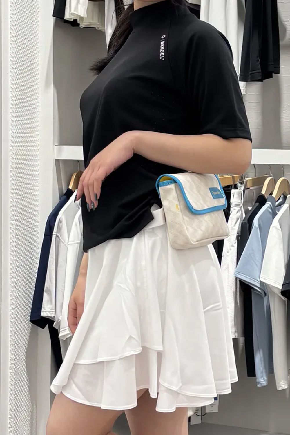 【GOSSIP GOLF別注商品】 Aix (アイクス)  / ブランド オリジナルテキスタイル ウエストポーチ （ウルトラマリン / Hイエローライニング）
