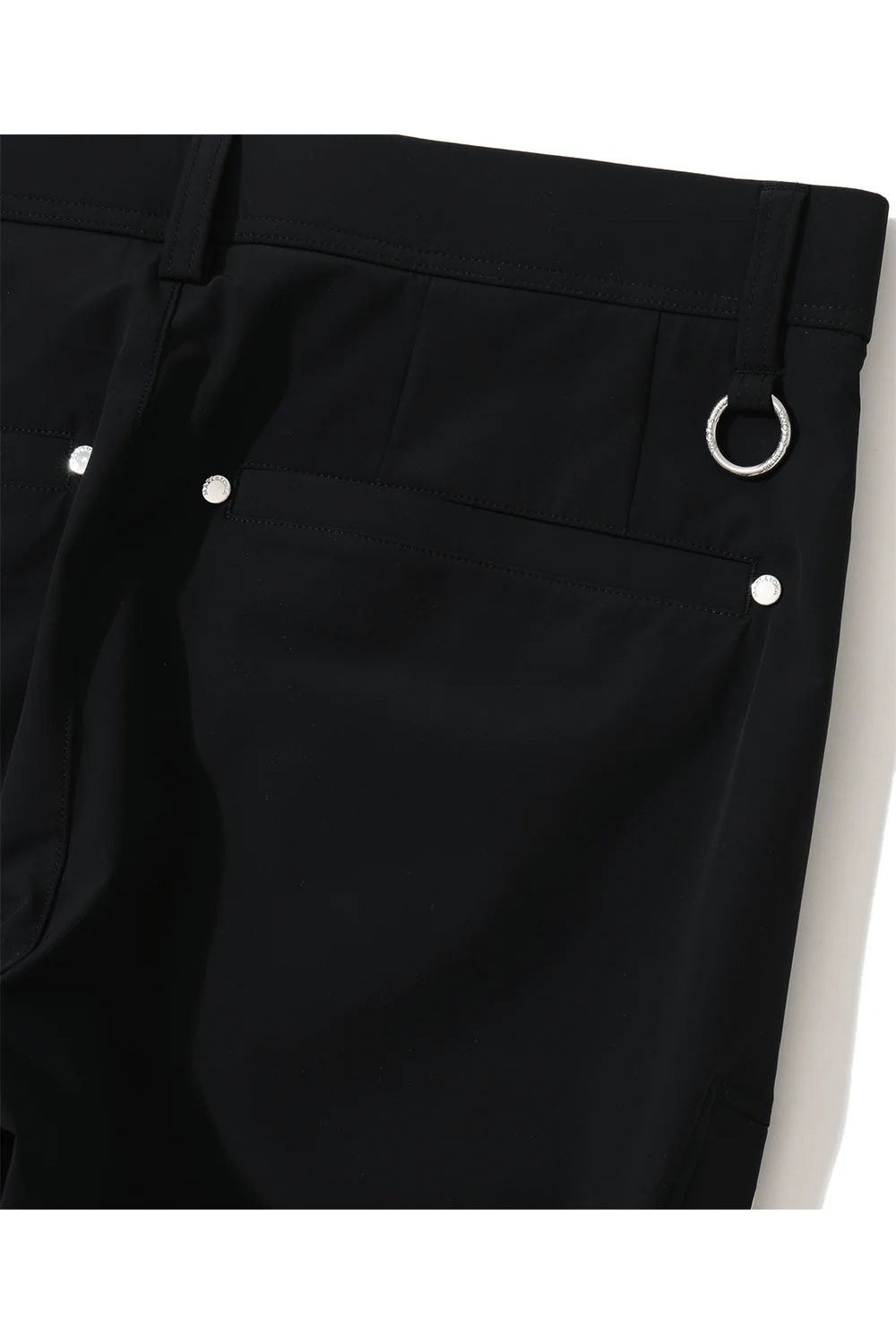 【26AW】 FRACTUR UTYLITY PANTS / ナイロンタフタ アイアンスカルプリント ストレッチロングパンツ (ブラック)