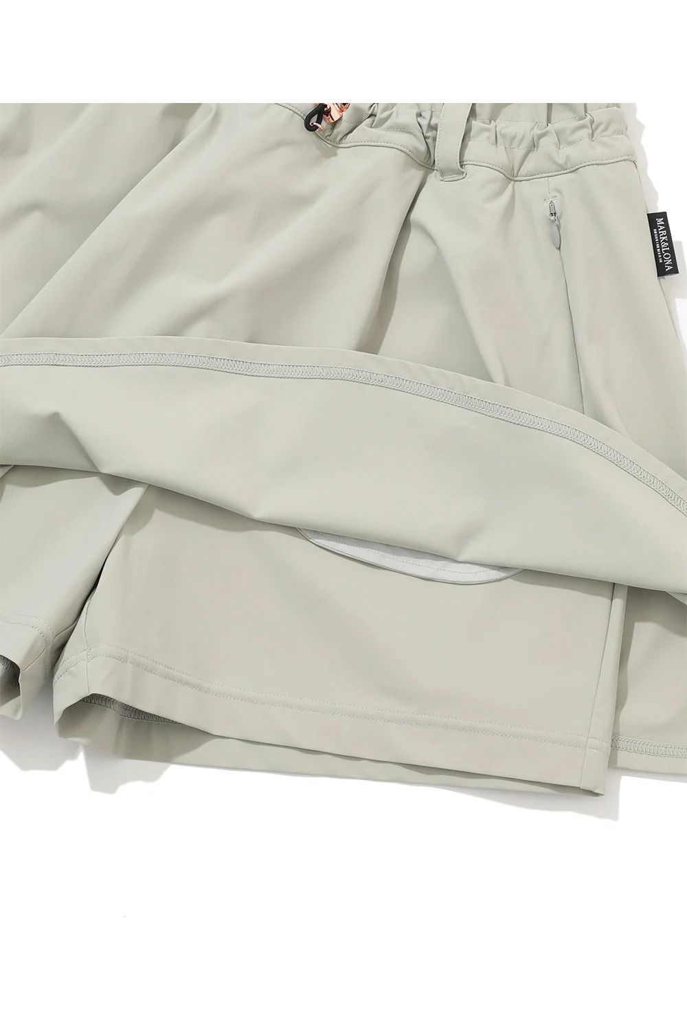 【26SS】【CODE COLLECTION】【レディース】 RFSK / 高機能ナイロン フレアシルエット ギャザースカート (ショートパンツ一体型) (ベージュ)