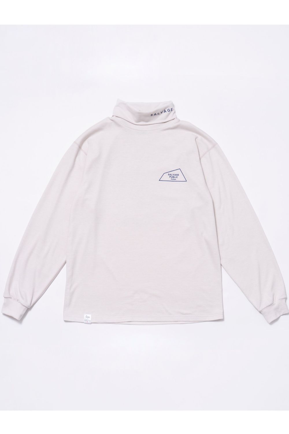 【26AW】 Honu Turtleneck L/S (Pitch & Run) / 起毛素材 バックプリント タートルネックシャツ (ホワイト/サンド) (10月入荷予定）